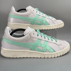 Asics Gel PTG Mens 11 White Fresh Ice Blue Casual Sneaker Low White Leather Shoe